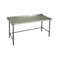Eagle Group Deluxe UT3684GTEB 84 x 36 in Stainless Steel Work Table, Open Galvanized Base, 1-1/2 in Rear Up-Turn