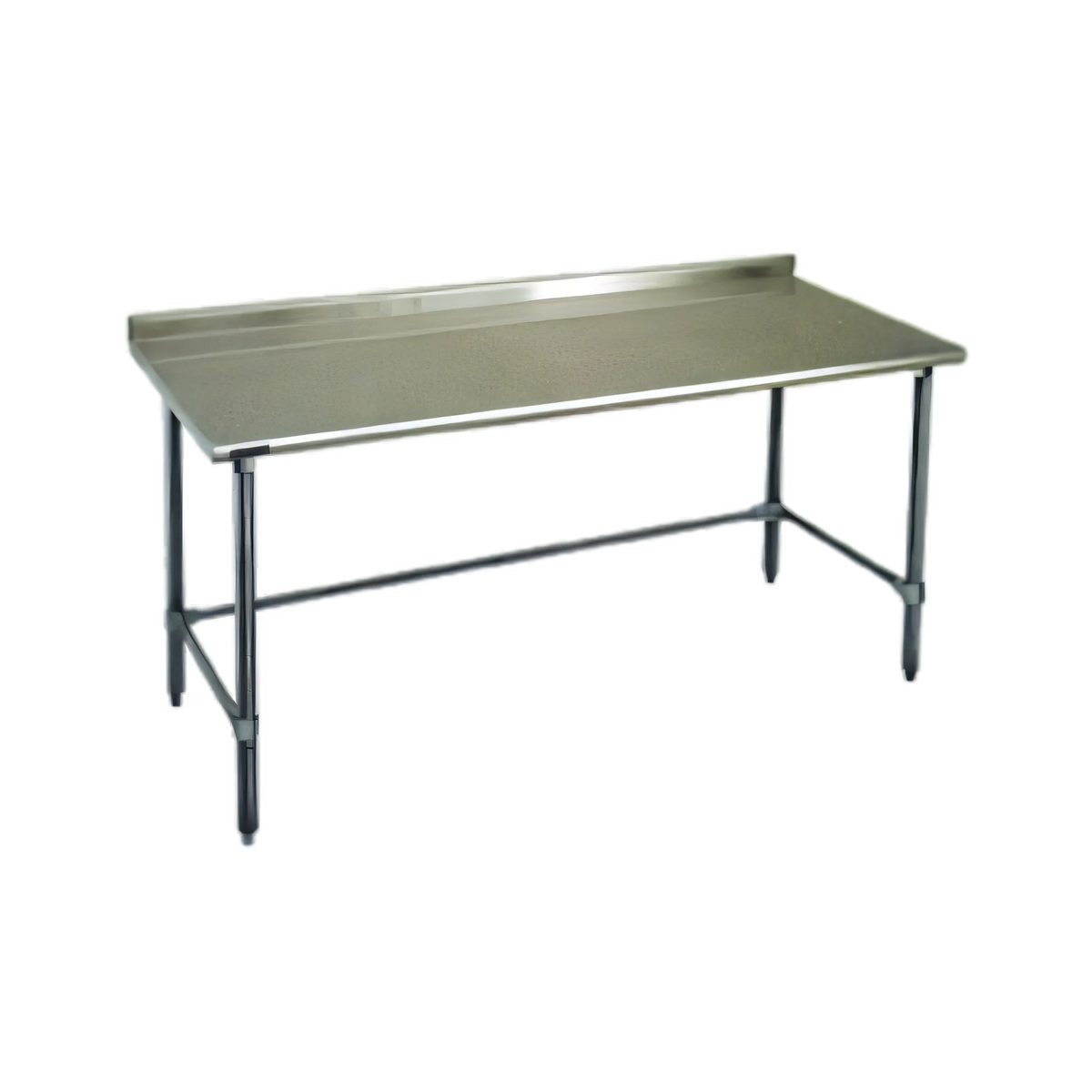 Eagle Group Deluxe UT3684GTEB 84 x 36 in Stainless Steel Work Table, Open Galvanized Base, 1-1/2 in Rear Up-Turn