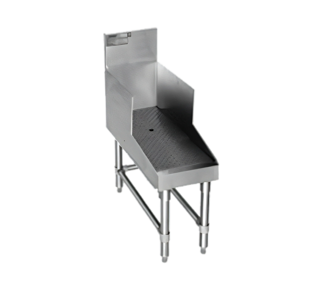 Eagle Group Spec-Bar RDBDR36-19 36-Inch Recessed Stainless Steel Workboard, Freestanding Open Base, Perforated Insert, 1-1/2-Inch Threaded Drain