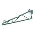 Quantum CB21P Single-Shelf Cantilever Post Wall Mount Set with Brackets, 21" Deep, Green Epoxy Finish
