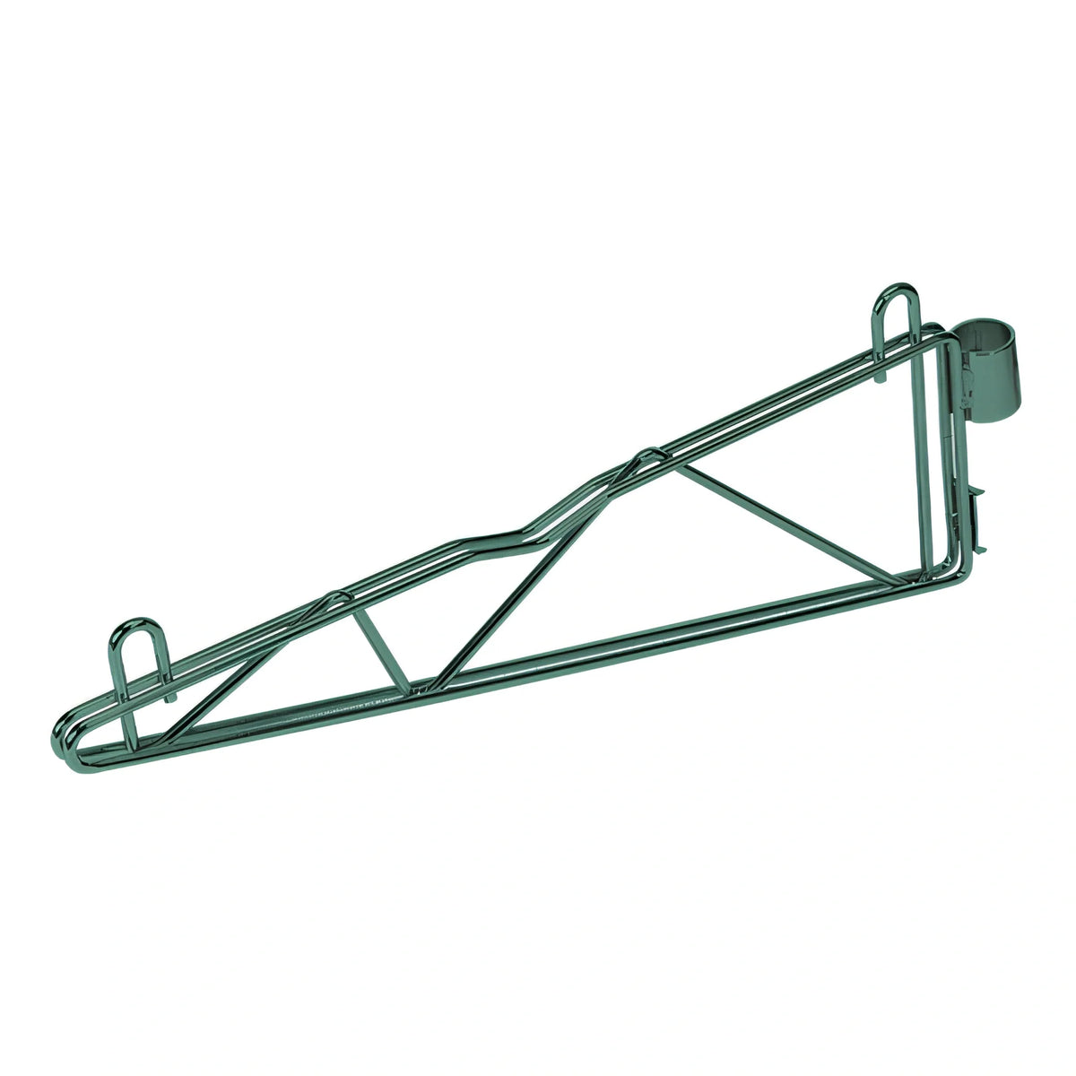 Quantum CB21P Single-Shelf Cantilever Post Wall Mount Set with Brackets, 21" Deep, Green Epoxy Finish