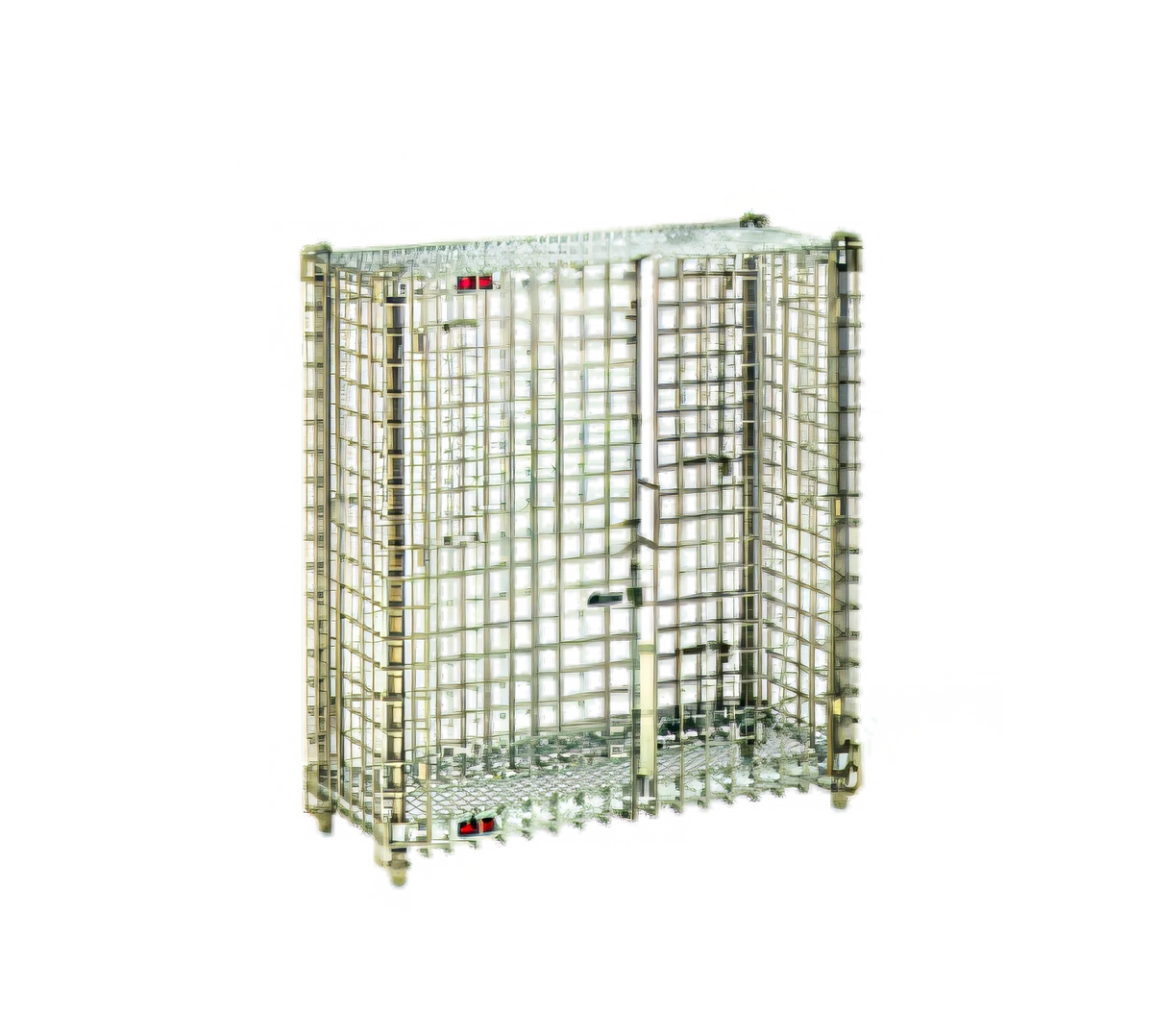 Eagle Group QuadTruss MSC1436 Stationary Wire Security Cage, 2 Locking Doors, Chrome-Plated, 38 x 16 x 40 Inches