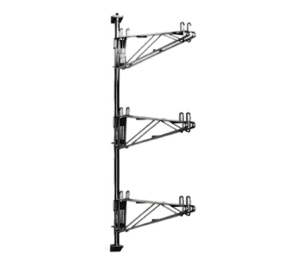 Eagle Group PWM18-3C Adjustable Wire Wall-Mount Shelving Mid Unit, 54-Inch Post, 18-Inch Shelf Depth, Chrome-Plated