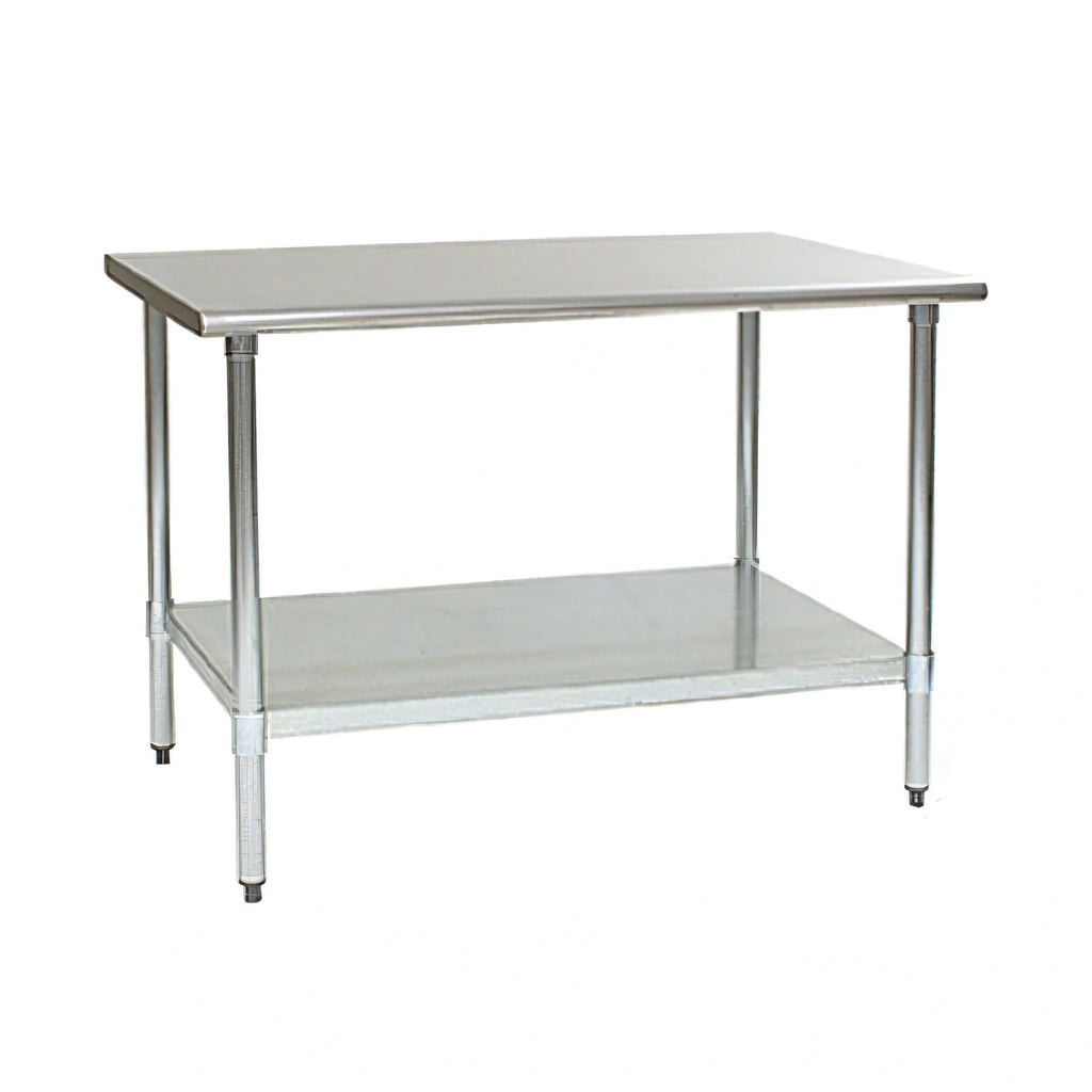 Eagle Group BlendPort® BPT-2472B 72 x 24 Inch Flat Top Work Table with 430 Stainless Steel Top and Galvanized Undershelf