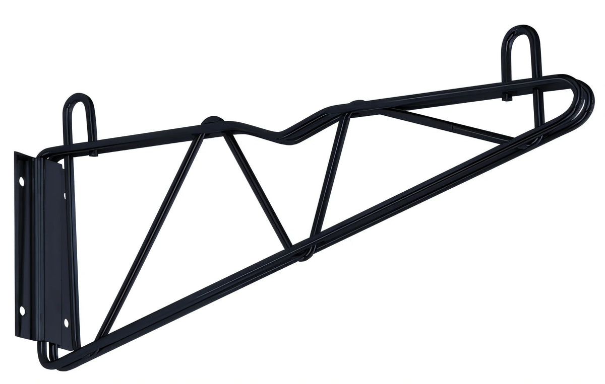 Quantum DWB14BK Wall-Mount Cantilever Shelf Bracket Set, 14 in Deep, Black Epoxy Finish