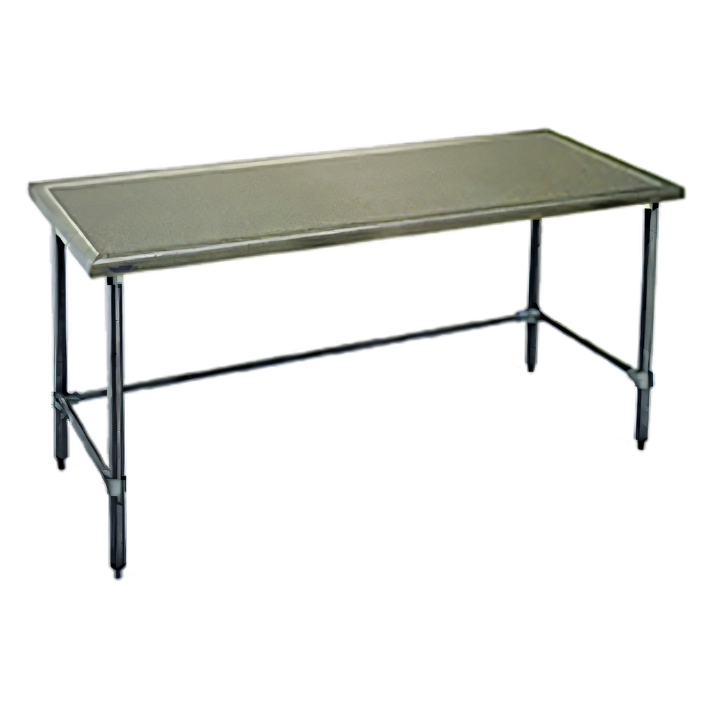 Eagle Group Spec-Master T2472STEM 72" W x 24" D Stainless Steel Work Table, 14-Gauge Top, Open Base, Marine Edge