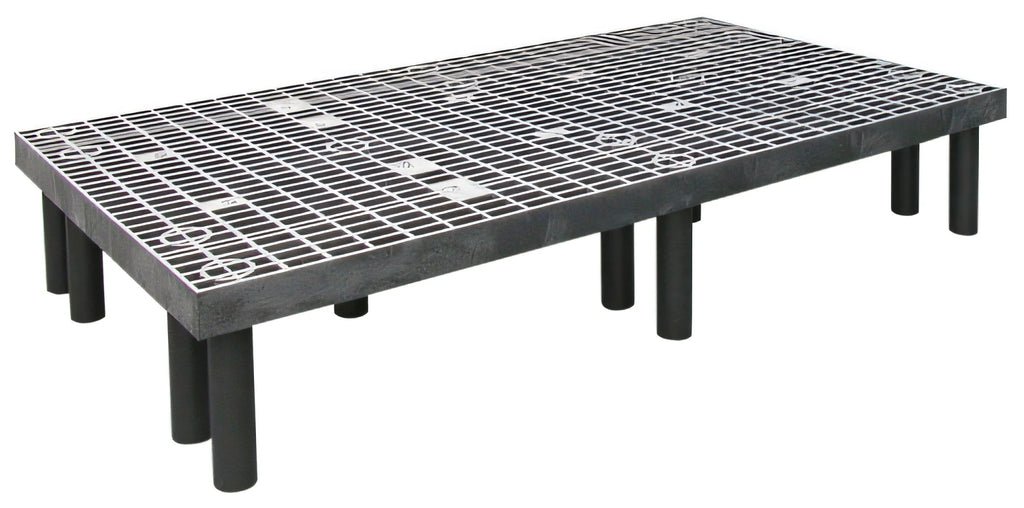 Quantum 663612DPP Vented Polyethylene Dunnage Rack, 1500 lb. Capacity