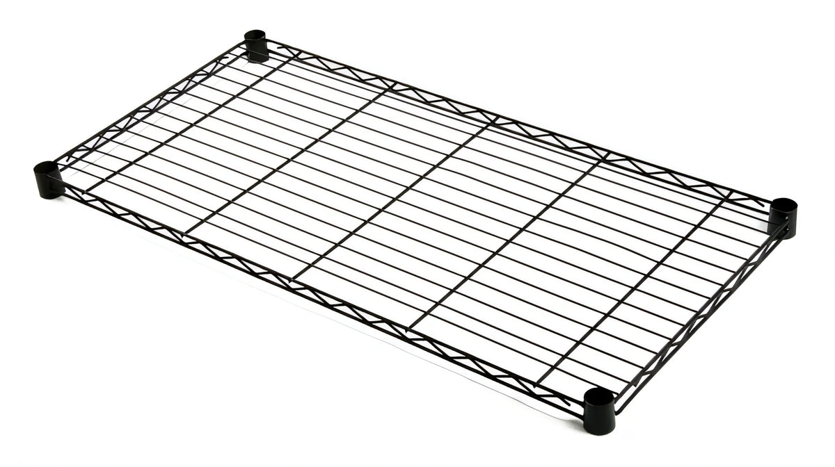 Quantum 1424BK Wire Shelf, 24"W x 14"D, Black Epoxy-Coated
