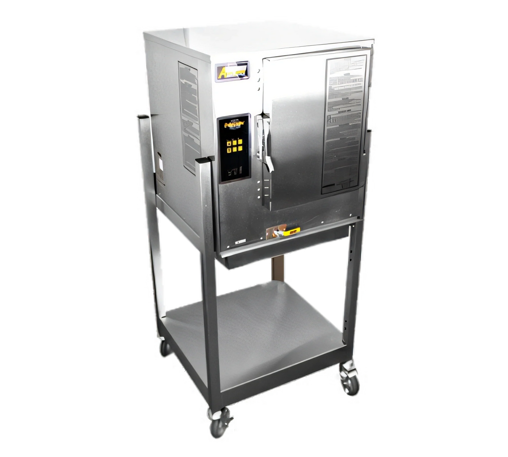 AccuTemp Evolution N61201E060 SGL Boilerless Natural Gas Convection Steamer, 6 Full-Size Pans, Digital Controls, with Stand