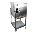 AccuTemp Evolution N61201E060 SGL Boilerless Natural Gas Convection Steamer, 6 Full-Size Pans, Digital Controls, with Stand