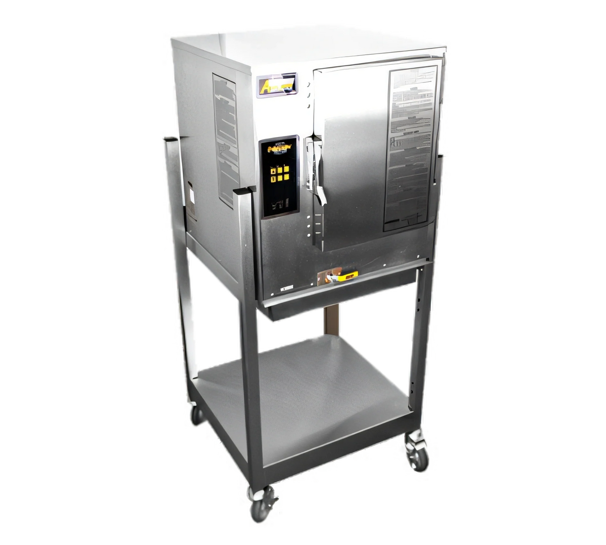 AccuTemp Evolution N61201E060 SGL Boilerless Natural Gas Convection Steamer, 6 Full-Size Pans, Digital Controls, with Stand