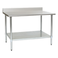 Eagle Group Budget Series T2436B-BS 36 x 24-Inch 430 Stainless Steel Work Table with 4-1/2-Inch Backsplash and Adjustable Undershelf