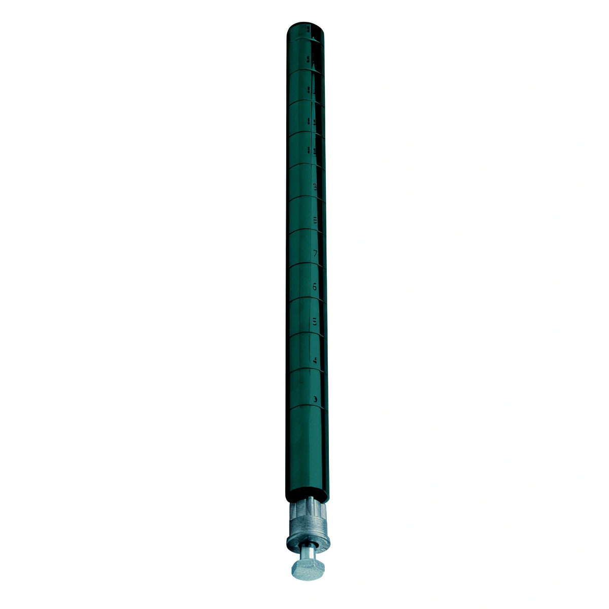 Quantum P86PX Wire Shelving Post with Leveling Legs, 86"H, Green Epoxy, Stationary