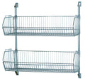 Quantum CAN-34-1448BC-PWB Wall-Mounted Cantilever Wire Basket Kit, 48 W x 14 D x 34 H, Chrome-Plated, Includes 2 Baskets