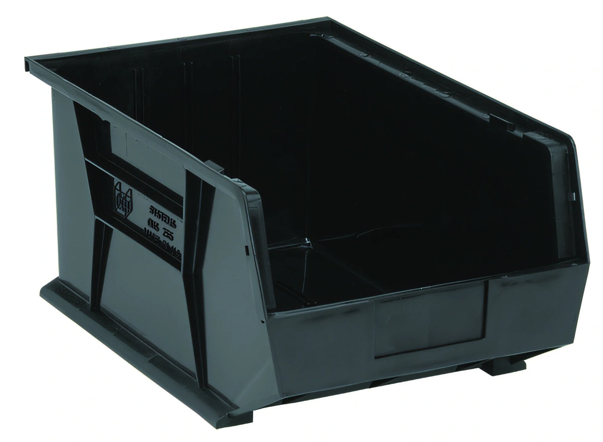 Quantum QUS255CO Conductive Stackable/Hanging Shelf Bin, Black, 11"W x 16"D x 8"H