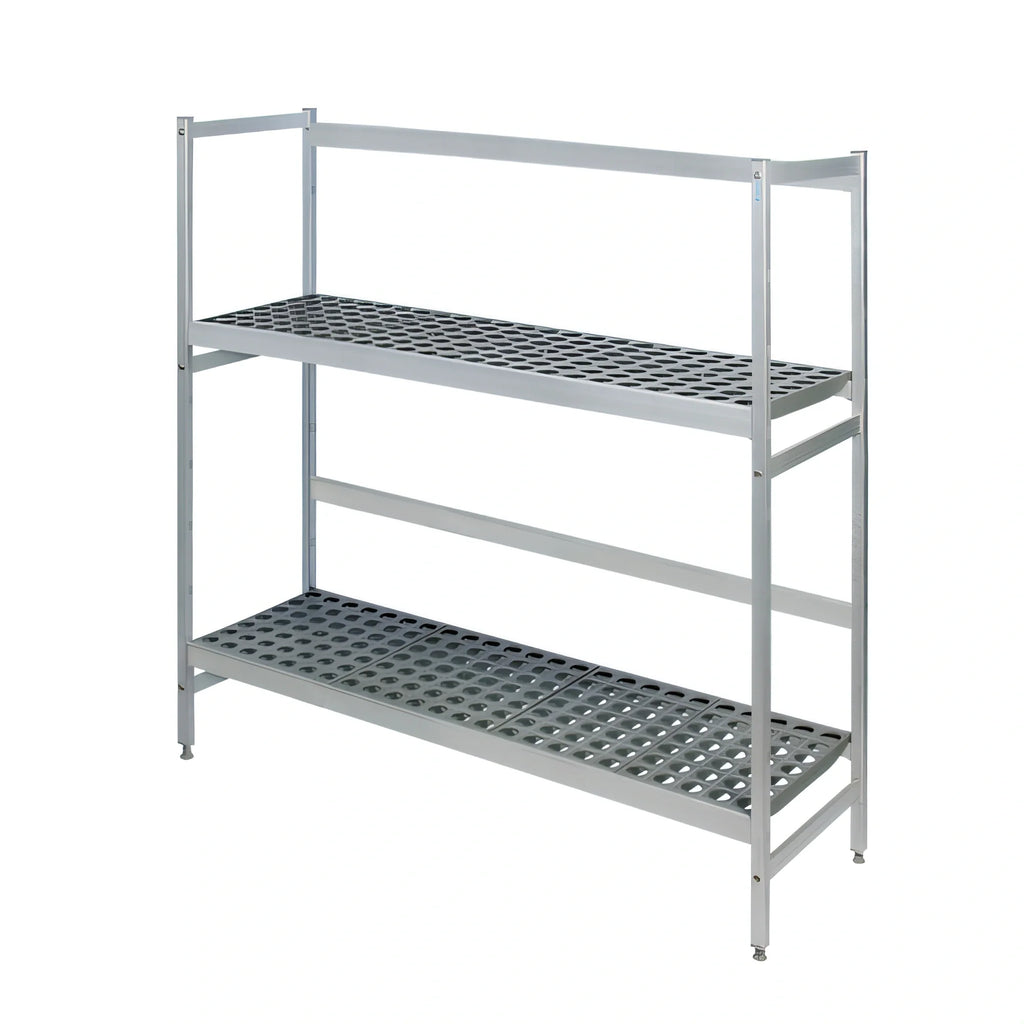 Fermod 2R38B57 4-Keg 2-Shelf Aluminum Keg Rack, 38"W x 18"D x 57"H
