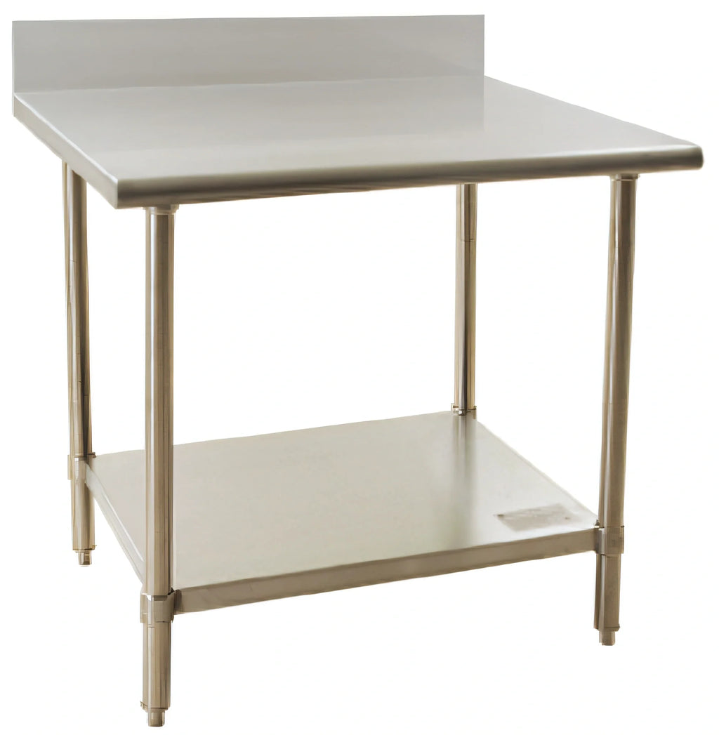 Eagle Group BlendPort® BPT-2436KL 36" x 24" Stainless Steel Work Table with Backsplash and Galvanized Undershelf