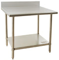 Eagle Group BlendPort® BPT-2436KL 36" x 24" Stainless Steel Work Table with Backsplash and Galvanized Undershelf
