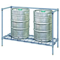 Quantum 184834DGY Modular Wire Keg Dunnage Rack, 3-Keg Capacity, Gray Epoxy Antimicrobial Finish
