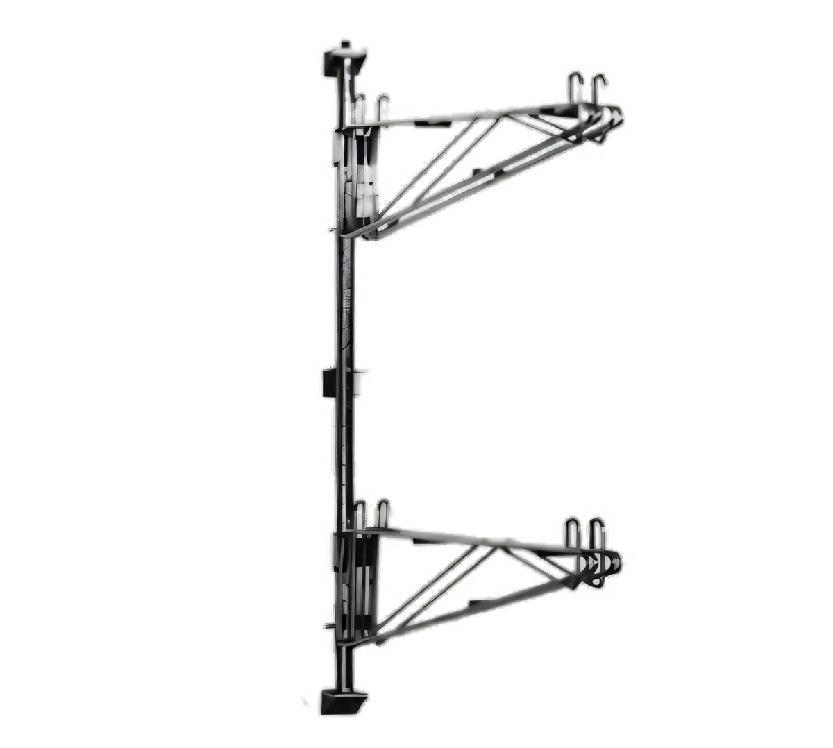 Eagle Group PWM18-2S Adjustable Wire Wall-Mount Mid Unit Kit, 18-Inch Deep Shelves, 33-Inch Post, Stainless Steel