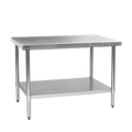 Eagle Group Spec-Master T36120EM Stainless Steel Work Table, 14-Gauge 300 Series Top, Adjustable Galvanized Undershelf, 120W x 36D