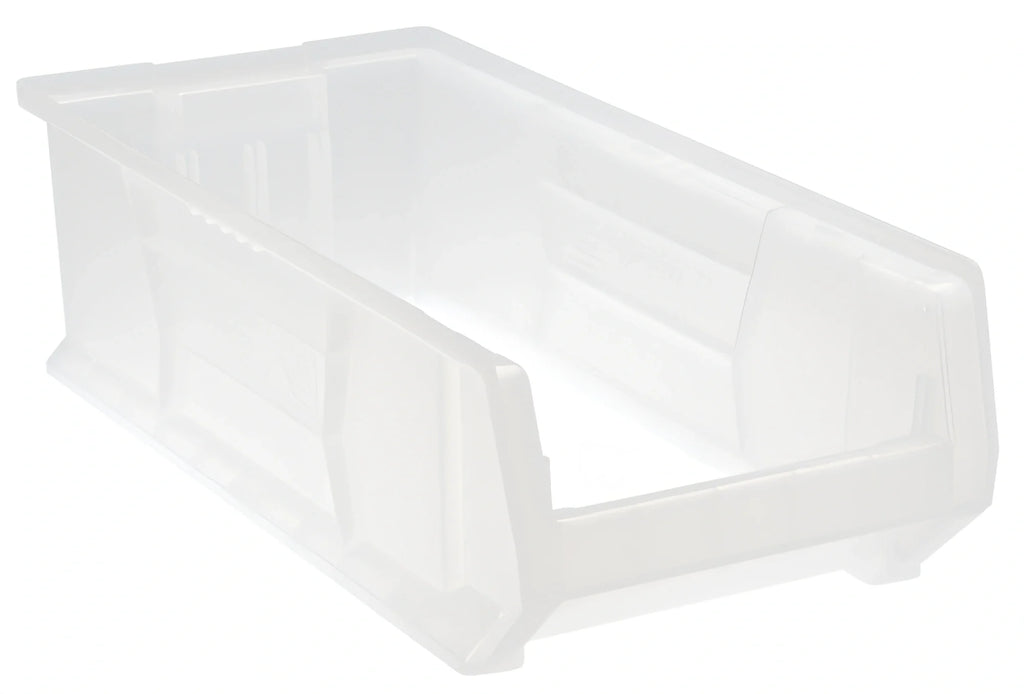 Quantum QUS952CL 24-Inch Clear Stackable Polypropylene Storage Bin, 23-7/8 x 11 x 7 Inches Case of 4