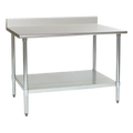 Eagle Group Spec-Master T2430E-BS 30" x 24" Stainless Steel Work Table with 4-1/2" Backsplash and Adjustable Galvanized Undershelf