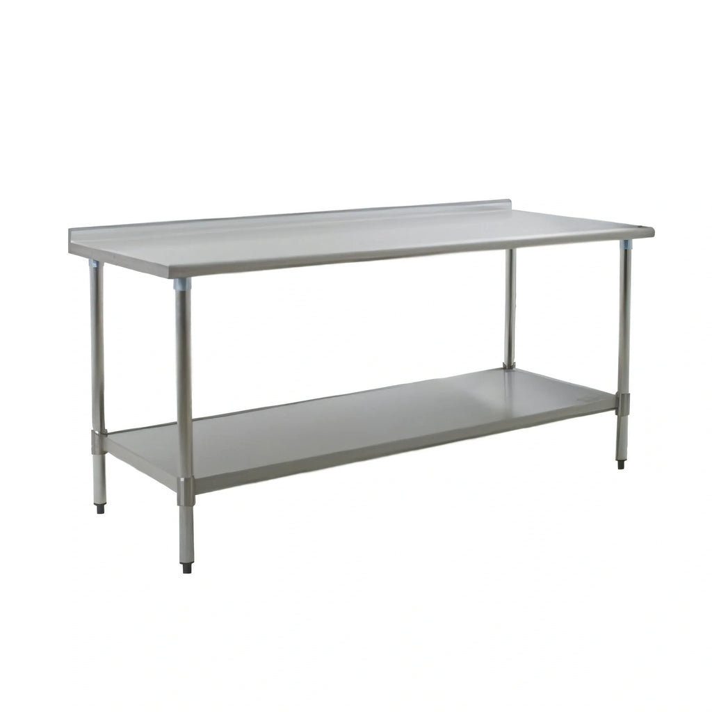 Eagle Group BlendPort® BPT-2484SB-UT 84 x 24-Inch 430 Stainless Steel Work Table with Rear Upturn and Adjustable Undershelf