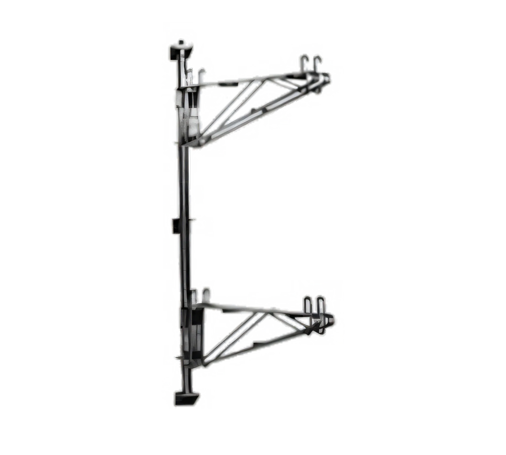 Eagle Group Valu-Gard PDWB24VG Double Mid Shelf Bracket, 24"D, for Adjustable Post Wire Wall Mounts, Green Epoxy Finish