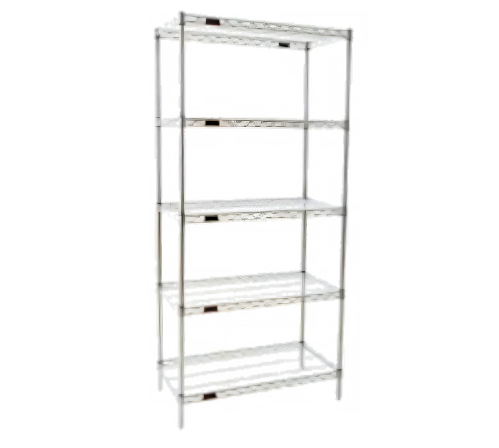 Eagle Group S5-74-2472S 72"W x 24"D x 74"H 5-Tier Stainless Steel Wire Starter Shelving Unit