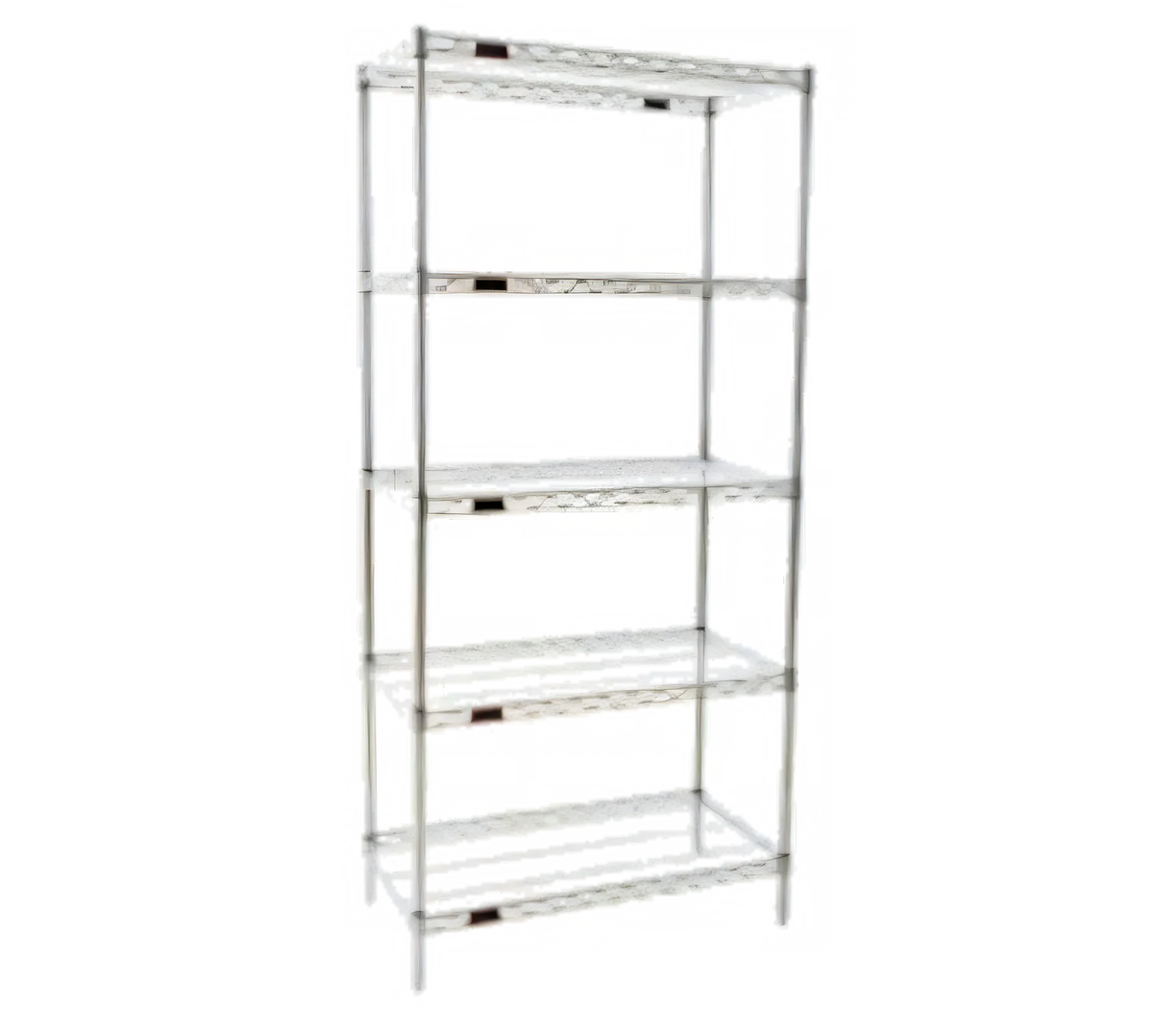 Eagle Group S5-74-2472S 72"W x 24"D x 74"H 5-Tier Stainless Steel Wire Starter Shelving Unit