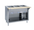 Duke Manufacturing Thurmaduke E-4-CBPG 60-Inch 4-Well Electric Steamtable with Sealed Wells and Open Storage Base