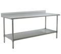 Eagle Group Spec-Master T24144SE-BS 144-Inch x 24-Inch Stainless Steel Work Table with 4-1/2-Inch Backsplash and Undershelf
