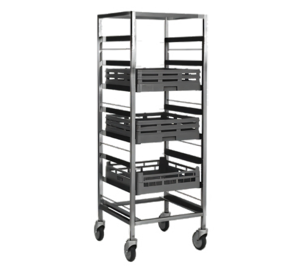 Eagle Group Panco OUR-2006-9A Mobile Full-Height Utility Rack for 20 x 20 Racks, 6-Slide, Open-Sided Aluminum Frame