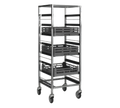 Eagle Group Panco OUR-2006-9A Mobile Full-Height Utility Rack for 20 x 20 Racks, 6-Slide, Open-Sided Aluminum Frame