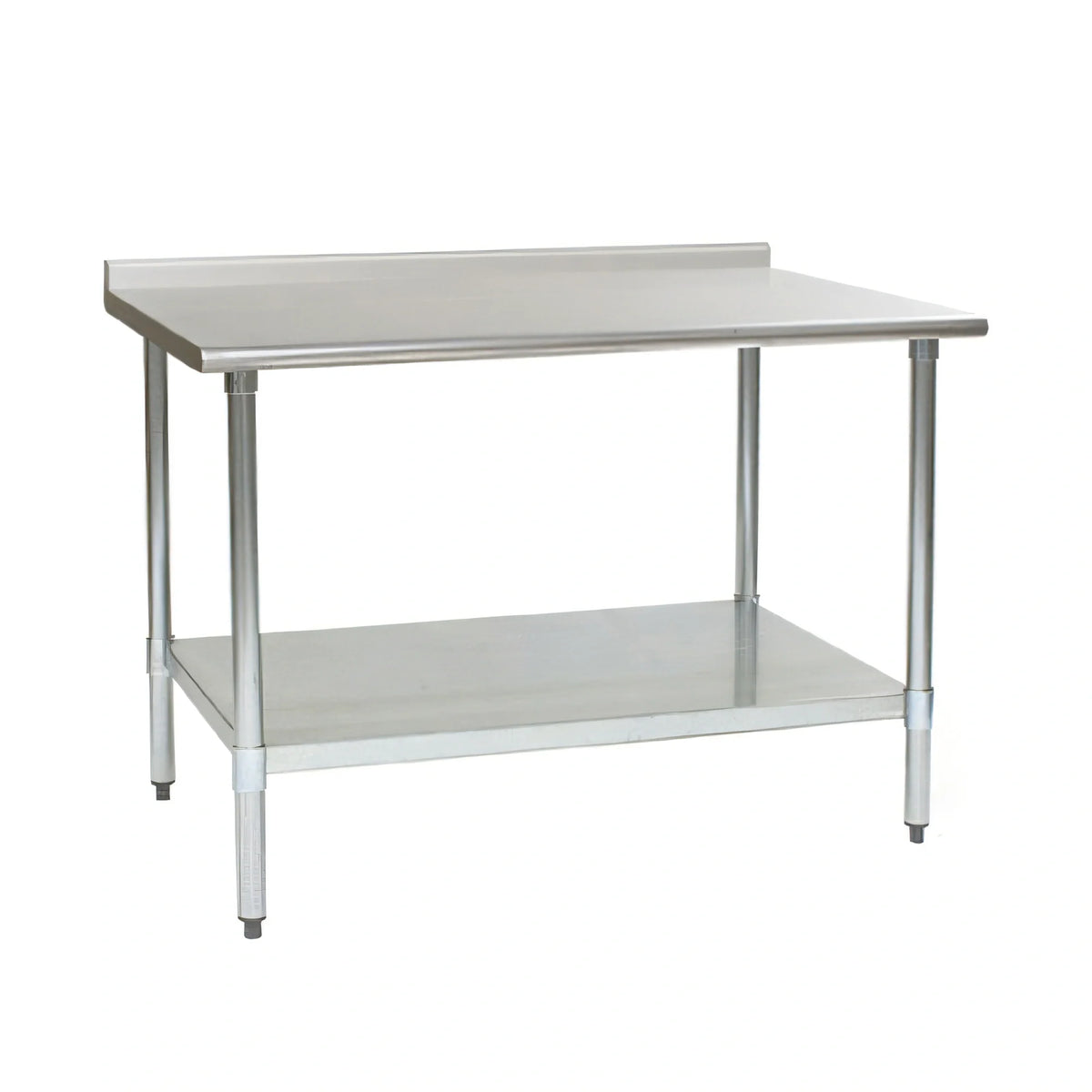 Eagle Group BlendPort® BPT-3096EB-UT 16-Gauge Stainless Steel Work Table with Rear Upturn and Adjustable Galvanized Undershelf, 96 x 30 Inches