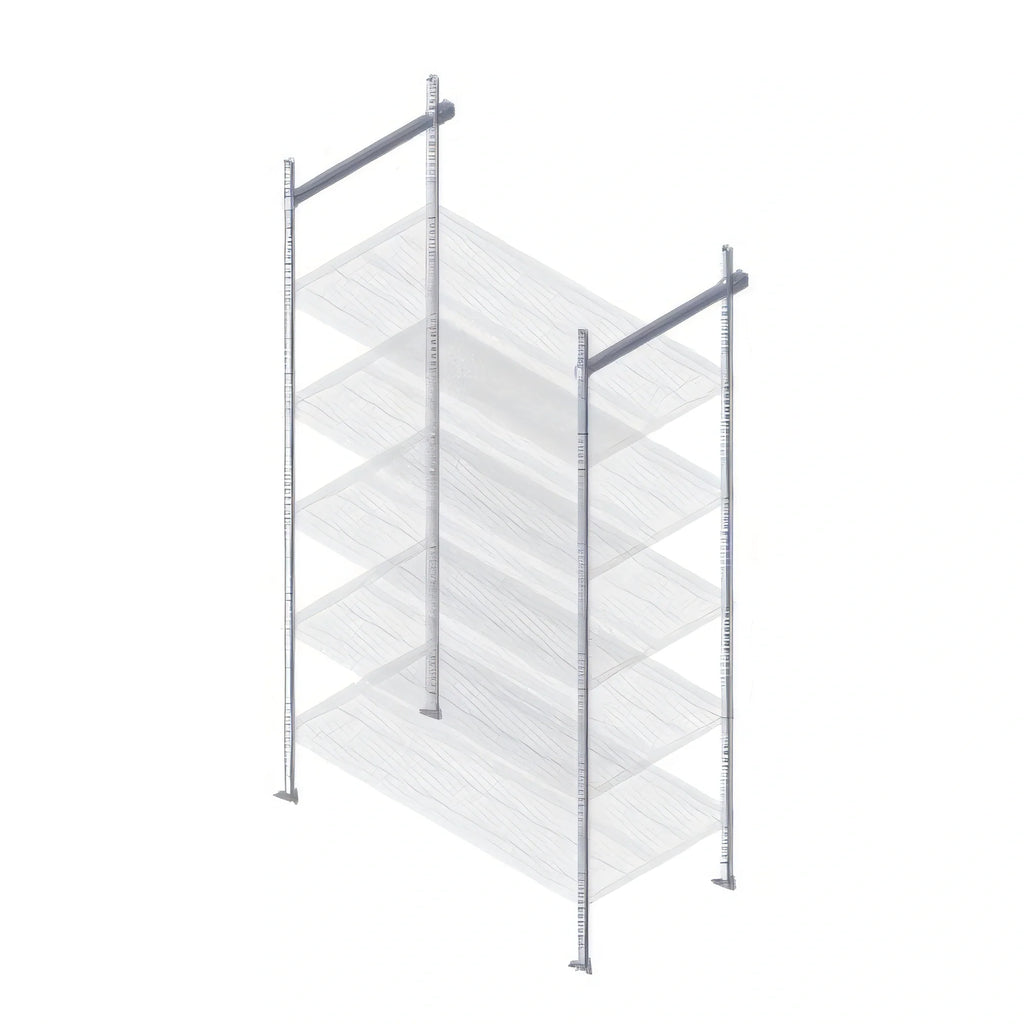 Quantum TTK-E18P 18-Inch Stationary End Kit for Overhead Track Shelving, Green Epoxy Antimicrobial Finish