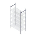Quantum TTK-E18P 18-Inch Stationary End Kit for Overhead Track Shelving, Green Epoxy Antimicrobial Finish