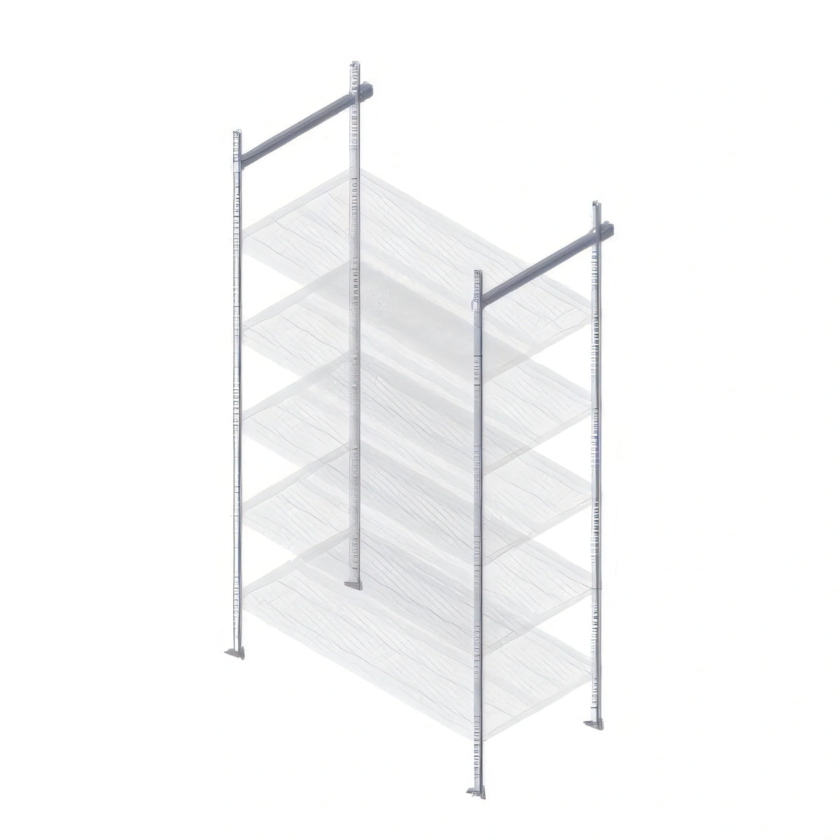 Quantum TTK-E18P 18-Inch Stationary End Kit for Overhead Track Shelving, Green Epoxy Antimicrobial Finish
