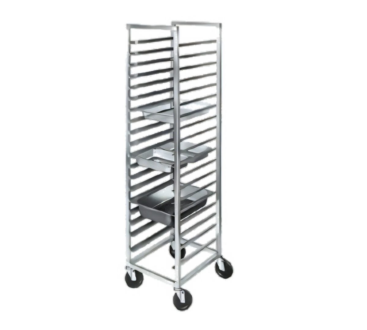 Channel Manufacturing ETPR-5E3 36-Inch End-Load Aluminum Steam Table Pan Rack, 5-Pan, for 12 x 20 Pans