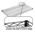 Eagle Group QuadTruss RM1848R Wire Reverse Mat Shelf, 48"W x 18"D, Red Epoxy Finish