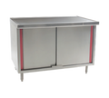 Eagle Group Spec-Master CBH2436SEM Enclosed Stainless Steel Work Table with Hinged Doors, Marine Edge, 36 x 24 in, 14-Gauge 304 Top
