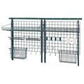 Quantum Store Grid SGK-723036-1P Wall-Mounted Shelving Starter Kit with 72-Inch Track, Green Epoxy Antimicrobial Finish
