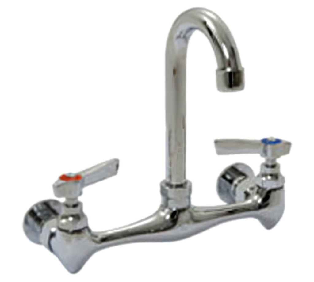 Eagle Group 313075-X Standard Splash-Mounted Gooseneck Faucet, 8-Inch Centers