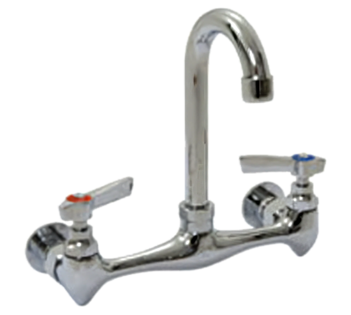 Eagle Group 313075-X Standard Splash-Mounted Gooseneck Faucet, 8-Inch Centers