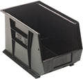 Quantum QUS242BR Black Stacking/Hanging Storage Bin, 8-1/4"W x 13-5/8"D x 8"H, Divider Slot, Rear Hanger