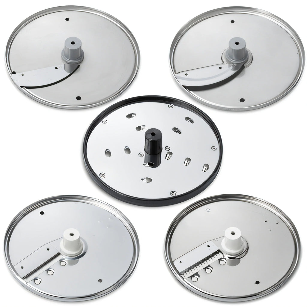 Eurodib USA Dito Sama 653868 Food Processor Disc Set, 5-Piece, 175 mm, Slicer/Grater/Julienne
