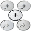 Eurodib USA Dito Sama 653868 Food Processor Disc Set, 5-Piece, 175 mm, Slicer/Grater/Julienne
