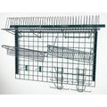 Quantum Store Grid SGK-563048-1P Wall-Mounted Medium-Duty Storage Grid Starter Kit with Tray Drying Racks, Green Epoxy Antimicrobial Finish