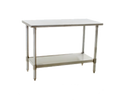 Eagle Group Spec-Master T4884SE Stainless Steel Work Table, 84"W x 48"D, Open Base with Adjustable Undershelf, Rolled Front and Back Edges